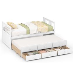 Trundle bed w/ Storage NEW