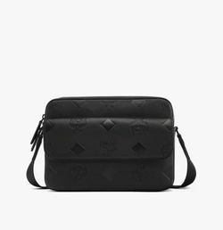 MCM Messenger Bag In Maxi Monogram Leather