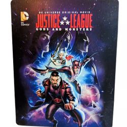 Justice League Gods and Monsters L.E. Blu-ray & DVD Steelbook No Scratch Discs