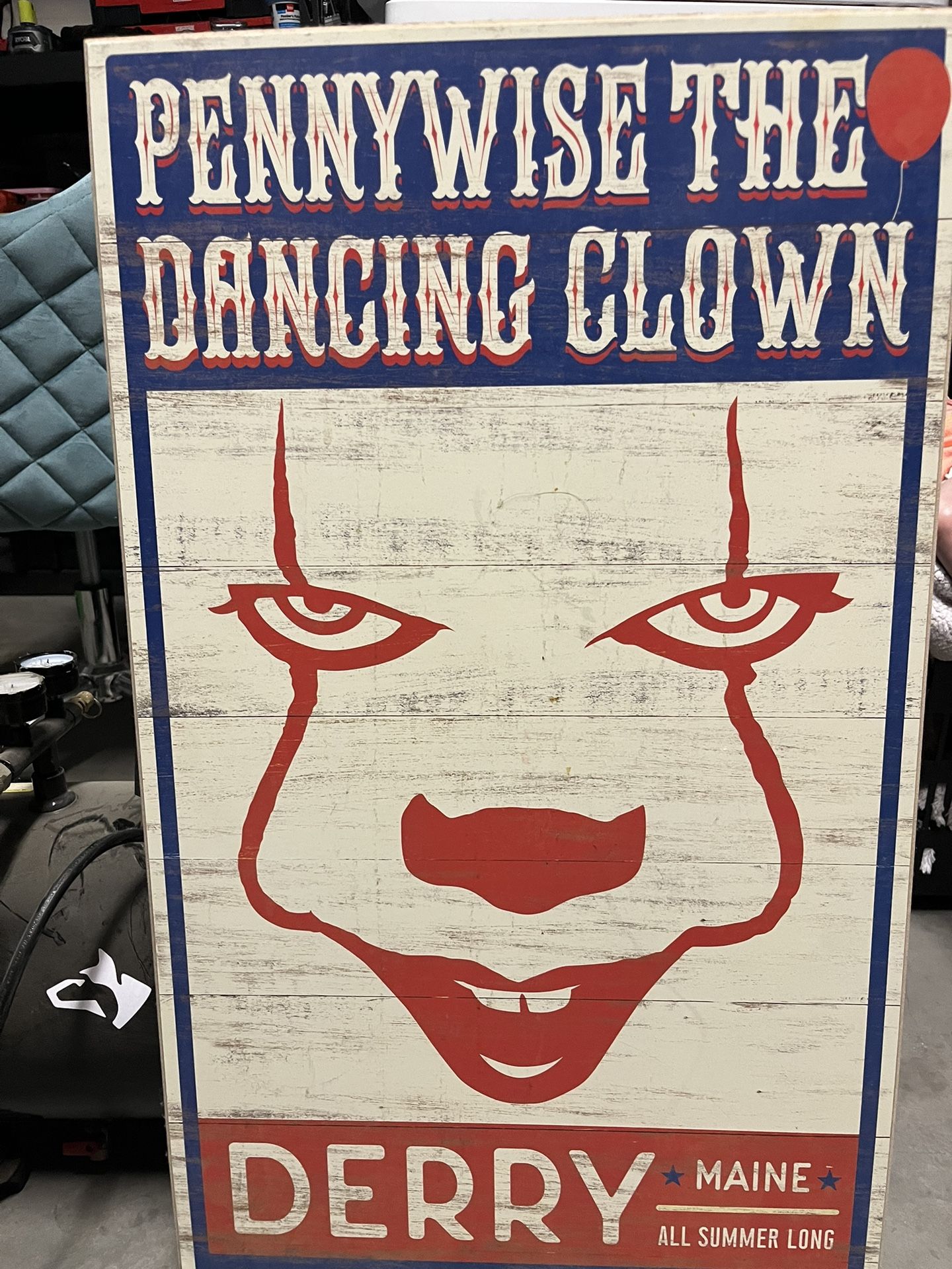 Spirit Halloween Pennywise Carnival Sign