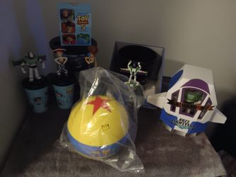 All different popcorn tins and toys