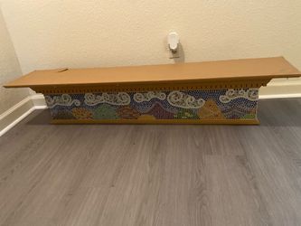 Mosaic mantle shelf
