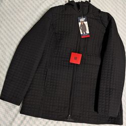 Lands' End black quilted jacket
