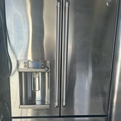 GE Café French Door Fridge  – Stainless Steel (delivery+install Available) 70 Height x ~36” Width ~31” Depth (counter-depth style)
