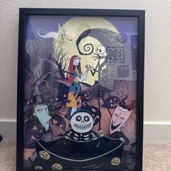 Nightmare Before Christmas 3d Framed Poster