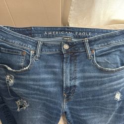 Men American Eagle Air Flex Ripped Jeans 34 X 34