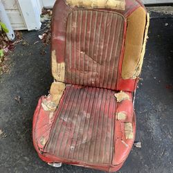 1964 1965 1966 Corvette bucket seat, red vintage