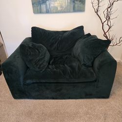 Joy Bird Green Velvet Love Seat