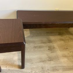 MCM Solid Wood Nightstand And Bench (price for both)