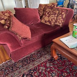 Velvet Couch And Love Seat (O.B.O.)