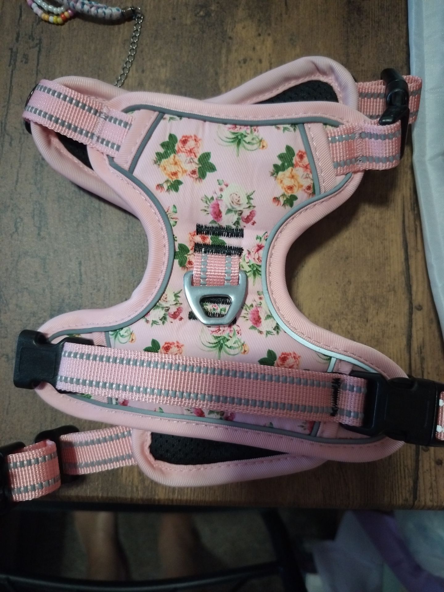 Timos dog harness pink size small
