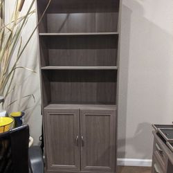 Matching Grey Desk And Bookcase 