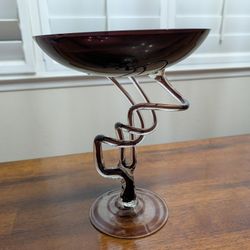 Vintage Handblown Candy Dish