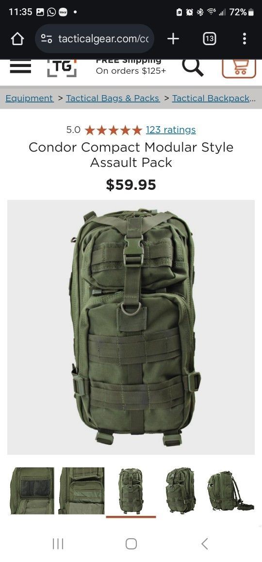 Green Military Style Backpack