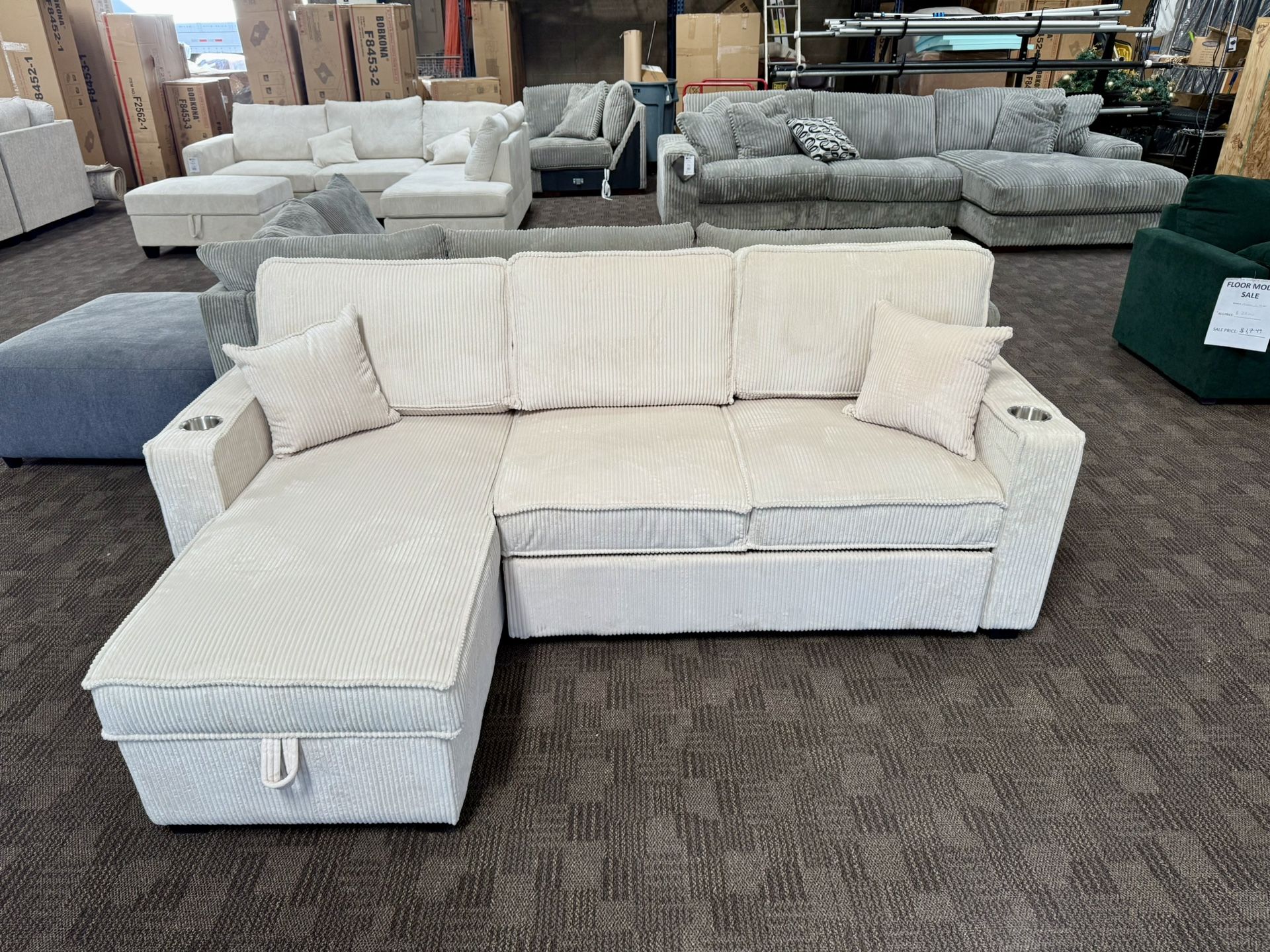 Sofa Sleeper With Storage Chaise