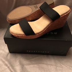 Apostrophe Ladies Black Sandals Size 6 BRAND NEW