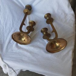Solid Brass Dual Candle Holder