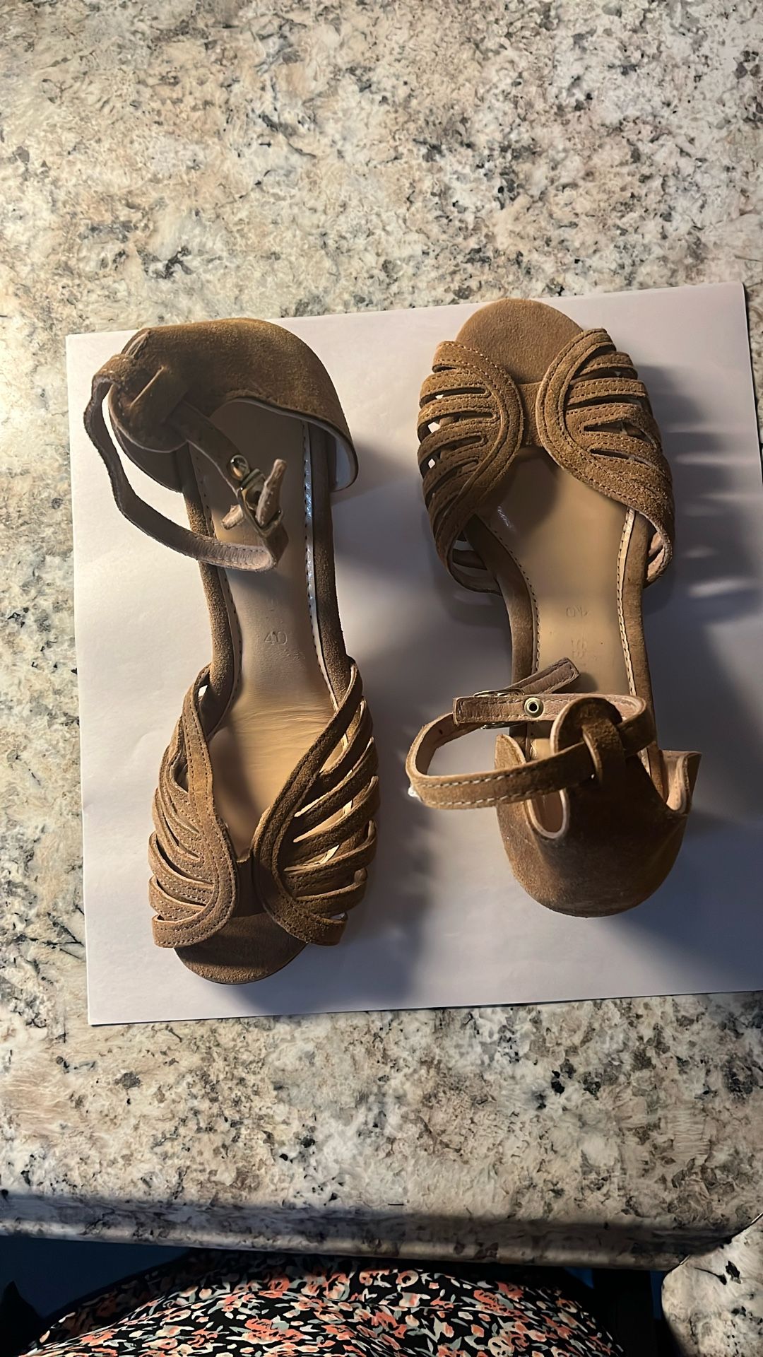 Brown Suede Sandals Size 9