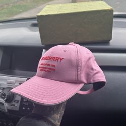  Pink Burberry Horseferry Motif Baseball Cap