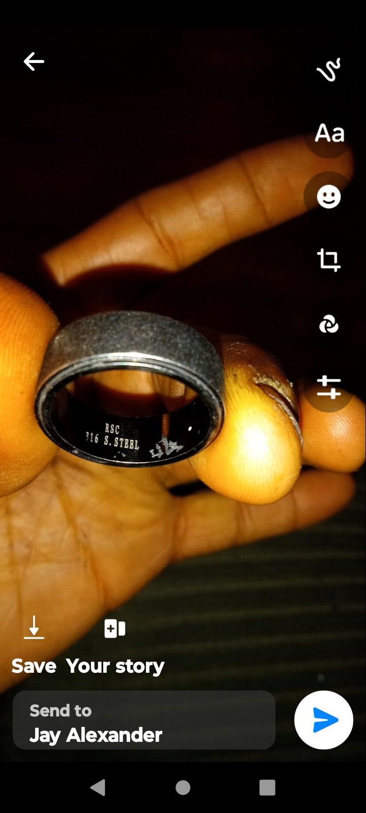 Black Men's Wedding Ring