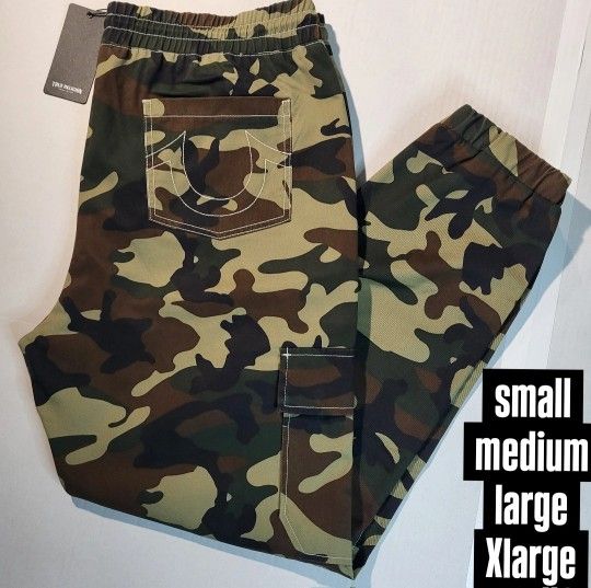 true religion camo joggers with tags