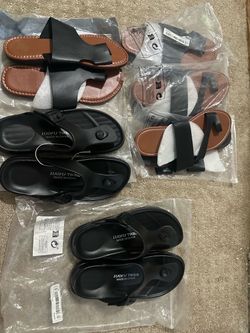 Luofu Tikes Men Black Sandals Bundle