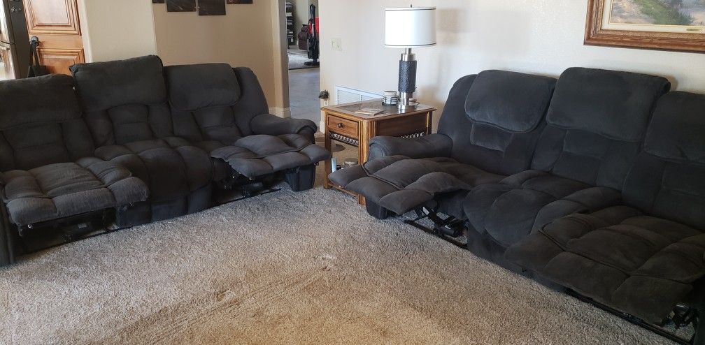 Dual Electric Reclining Couches $200each/$350 Both