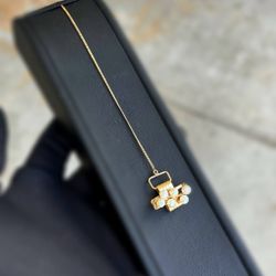 Jewelry 14k yellow gold Cuban pearl bracelet 7.50” 1.20mm 5.00g