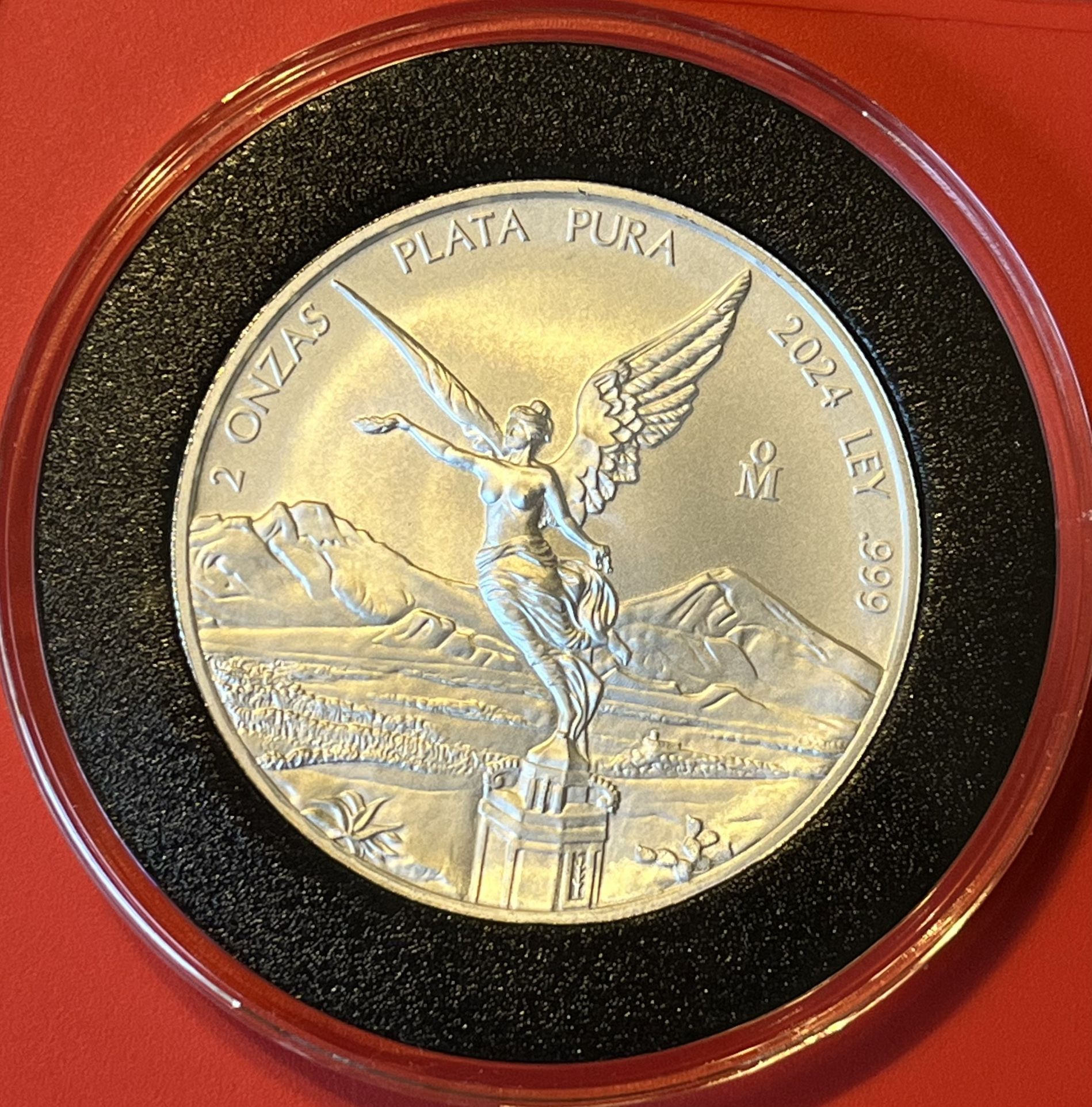2 OZ Silver 2024 Mexican Libertad, Encapsulated Mint