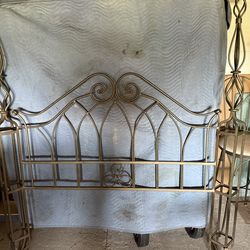 Full Size, Iron Bed, Headboard, And Footboard And Frame