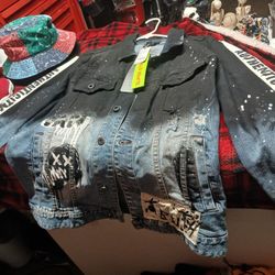 Designer Style Jean Jacket XL