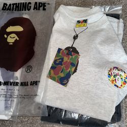 Bape Grey N Multicolored