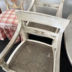 two elegant shabby chic statement chairs 