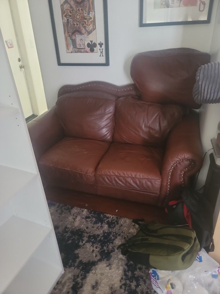 Couch And Loveseat Leather Set Free