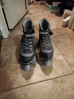 Black And Gray Roller Skates