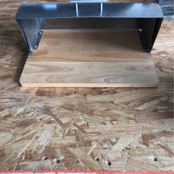 Stainless steel and wood bread box