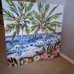 Wall art tropical. 30 X 30 in