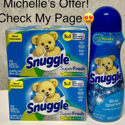 Snuggle Dryer Sheets 70ct/ Snuggle In Wash Booster Set