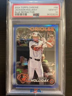 2024 Topps Chrome Jackson Holliday Blue Refractor Psa 10