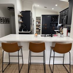 Brinley Tan Counter Stool (Set of 3)