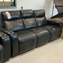 Renaissance Leather Power Reclining Sofa 