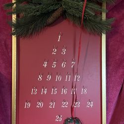 Christmas Tree Countdown Calendar 24” x 15” NEW in Box!