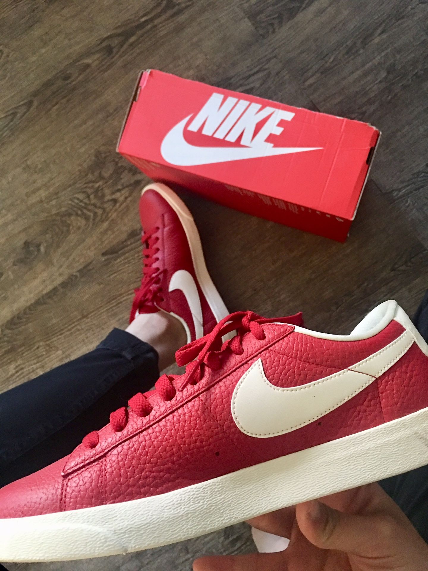 Nike Red Leather Women Size 8