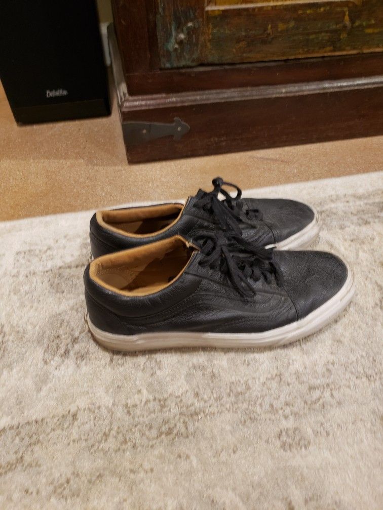 Two Pairs Of All Leather Vans