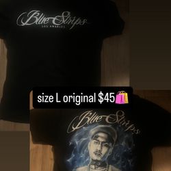 blue strips suede drop