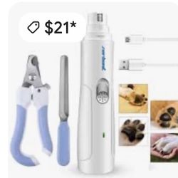 Pet nail grinder and clipper, new: