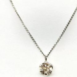 Platinum 20" The Chain Natural Diamante .25 Ct