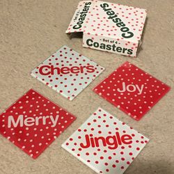 Christmas coasters -glass