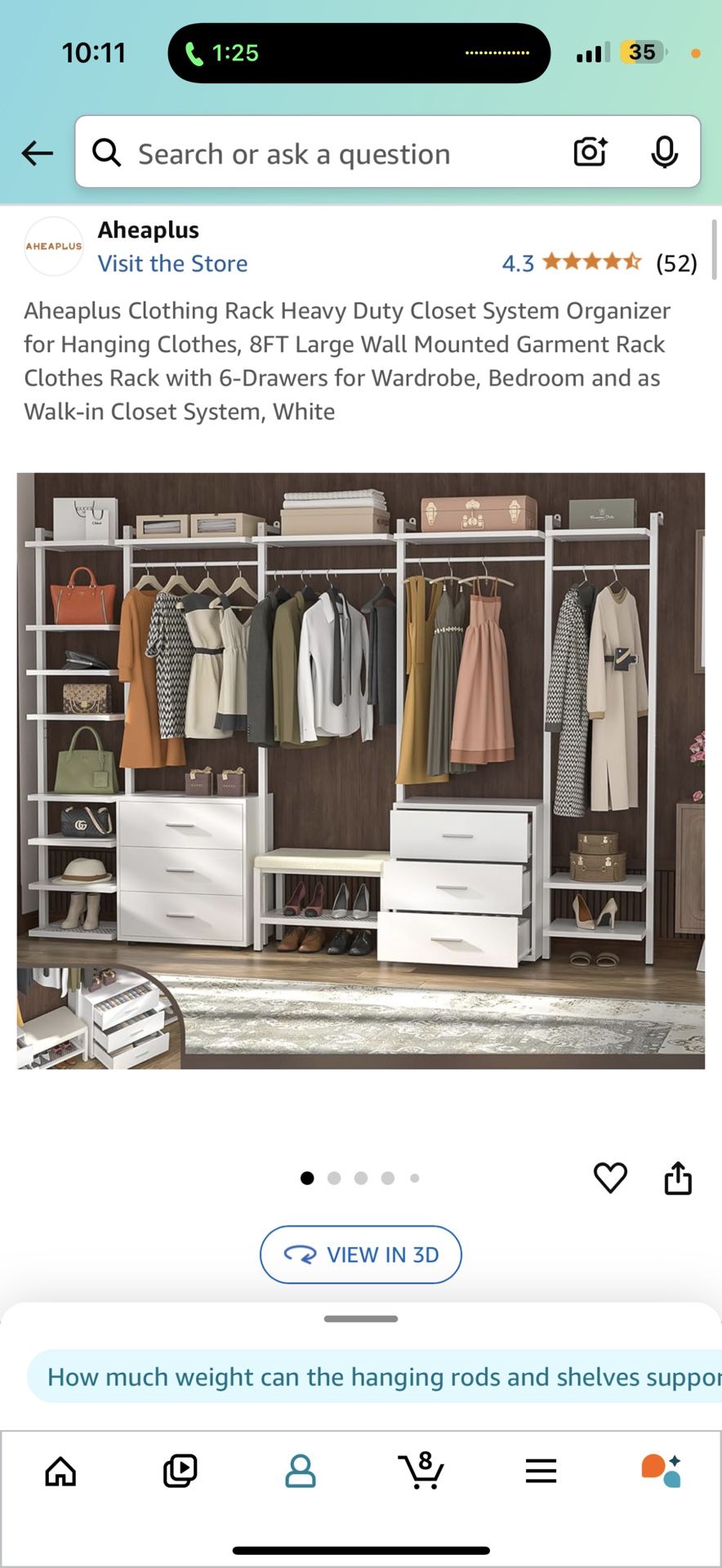 Aheaplus Clothing Rack Heavy Duty Closet System