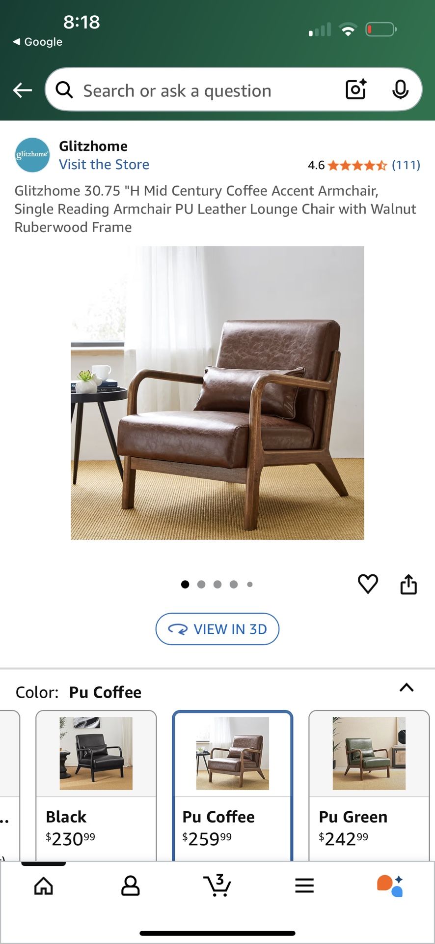Modern Solid wood Accent Chair for Living Room